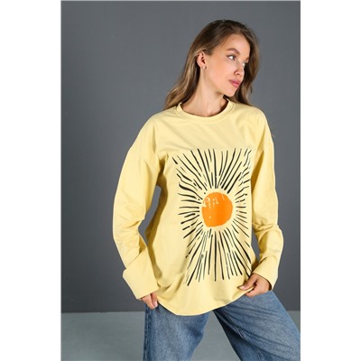 Лонгслив с принтом ЛГ-01