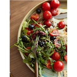 Тарелка обеденная Magistro Sand Ripples, d=26.5 см, фарфор, голубая