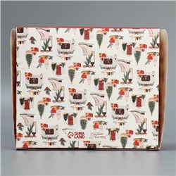 Коробка для кондитерских изделий «Новый год в стиле Хюгге», 17×20×6 см