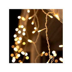 Гирлянда «Бахрома» 4×0.6 м, IP44, белая нить, 180 LED, свечение тёплое белое, 8 режимов, 220 В