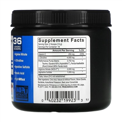 PEScience, High Volume, Supreme Nitric Oxide Matrix, Melon Berry Twist, 8.9 oz (252 g)