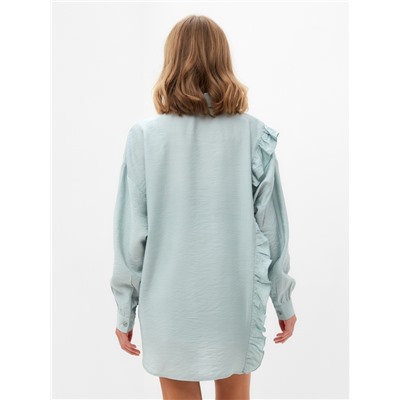 Костюм женский (блузка, шорты) MINAKU: Casual Collection, зелёный, размер 46