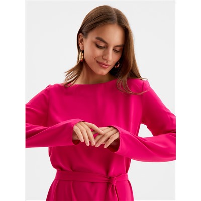 Платье миди женское MINAKU: Casual Collection, розовое, размер 52