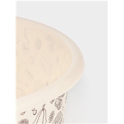 Таз хозяйственный круглый «Русская банька», 20 л, пластик, бежевый