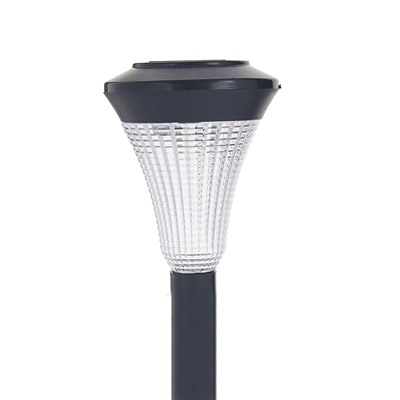 Садовый светильник «Рифлёный конус», уличный, на солнечной батарее, 1 LED, свечение белое