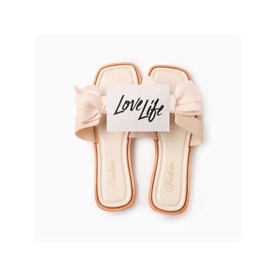 Тапочки женские с открытым носом LoveLife, размер 38-39, молочные