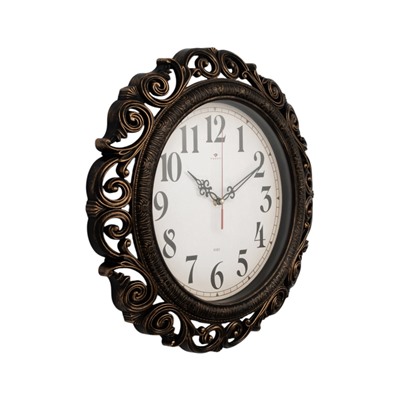 Часы настенные интерьерные «Хостон», бесшумные, плавный ход, d=40.5 см, циферблат d=26 см