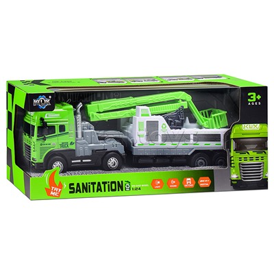 Машина  "Мега Прицеп" (свет, звук) в коробке