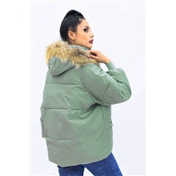 Куртка парка демисезонная с натуральным мехом арт.613А