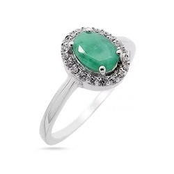 Кольцо из серебра изумруд, Элиса