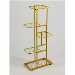 Подставка для цветов Greengo, 5 полок, 44×22×95 см, напольная, металл, цвет золотой