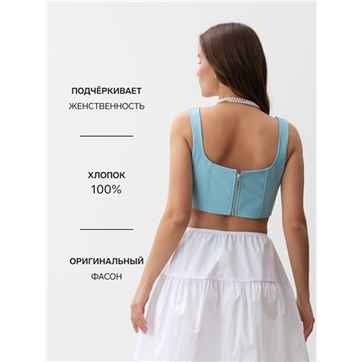 Корсет женский кожаный MIST, размер XL, голубой