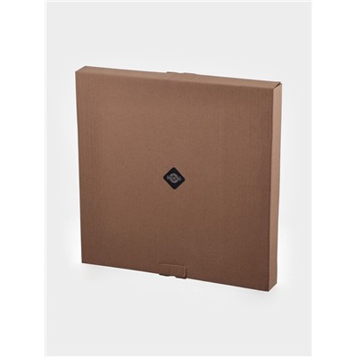 Тарелка Magistro «Риччи», d=33 см, h=2 см, с золотистой отводкой, стекло, прозрачная