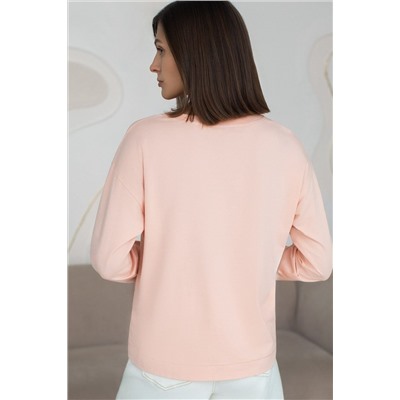 Базовый лонгслив из премиального хлопка с эластаном VILATTE, 1228144