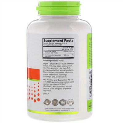 NutriBiotic, Immunity, аскорбат натрия, кристаллический порошок, 227 г (8 унций)