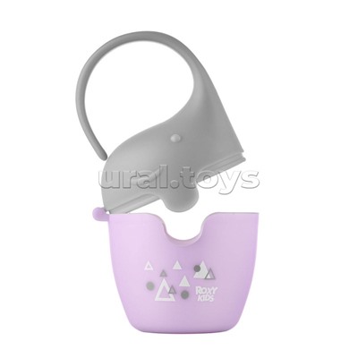 Контейнер для соски-пустышки "Слоник", с пустышкой, сиреневый