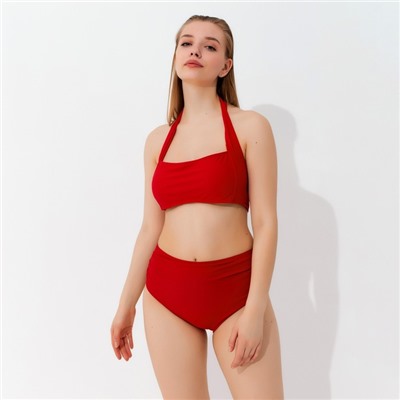 Плавки купальные слипы завышенные женские MINAKU, размер 56, цвет бордо