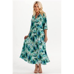 Платье штапель  6143/04/Бирюзовый