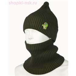 02-81-M Комплект для мальчика флис (шапка+снуд) (48-50)