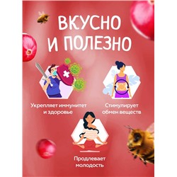 Мед-суфле с клюквой 0,5 кг.