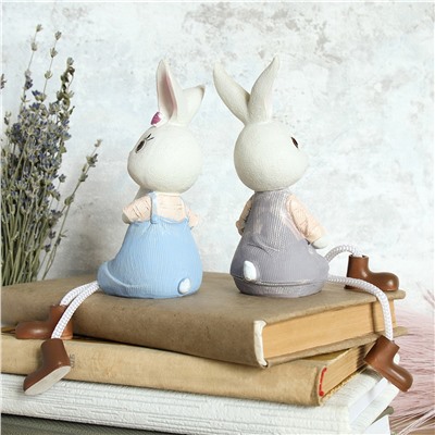 Фигурка Кролик висячие ножки 2 штуки набор / 9782 /уп 60/