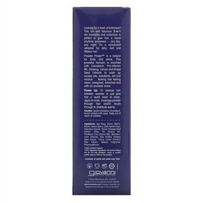 Giovanni, Eco Chic Hair Care, Powder Power Dry Shampoo, 1.7 oz (48 g)