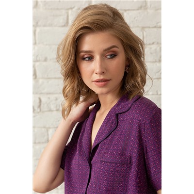 Пижама жен: куртка, шорты Mia Cara AW23WW320 Plum Jam сливовый