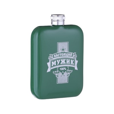 Фляжка «Мужик», нержавеющая сталь, 180 мл, 6 oz