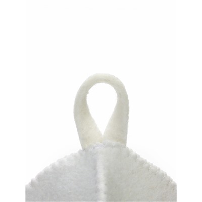 Шапка для бани и сауны «Банька», полиэфир, шерсть, белая