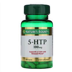 Nature's Bounty, 5-гидрокситриптофан, 100 мг, 60 капсул