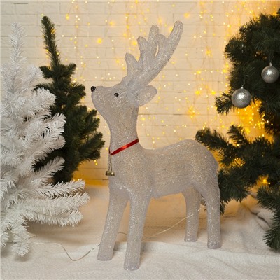 Светодиодная фигура «Олень гордый» 52×80×21 см, акрил, 80 LED, 8 режимов, 24 В, свечение белое