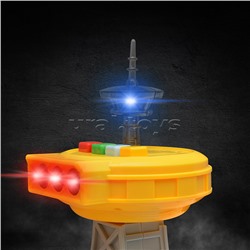 Катер в комплекте с машиной, желтый, в коробке