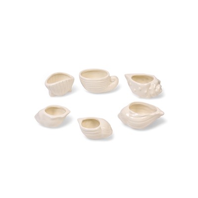 Набор декоративных кашпо для цветов «Ракушки», керамика, 6 шт.