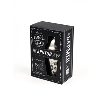 Набор для приготовления коктейлей «100% крутой», 5 предметов