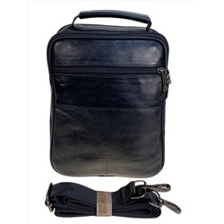 Сумка мужская из натуральной кожи, цвет черный