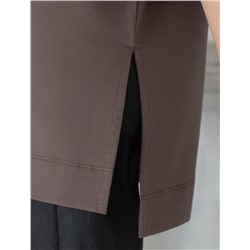 Футболка оверсайз с принтом стразами из премиального хлопка с эластаном