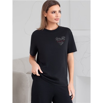 Футболка с принтом свободная из премиального 100% хлопка
