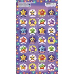 Наклейки  110х170 мм для ОЦЕНОК "Звездочки3" Синие НакО51 Гранит