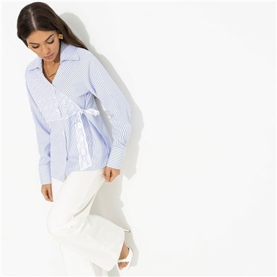 Рубашка с эффектом многослойности, Модная цель (белая)