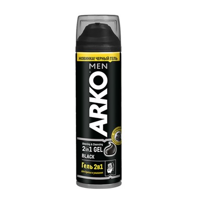 Гель для бритья и умывания 2 в 1 ARKO MEN Black 200мл