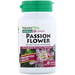 Nature's Plus, Растительная активность, пассифлора, 250 мг, 60 вегетарианских капсул