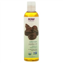 Now Foods, Solutions, сертифицированный органический продукт, масло жожоба, 237 мл