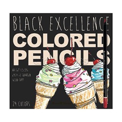 Карандаши цветные пластиковые "Black Excellence" с точилкой, 24 цвета, 4 вида