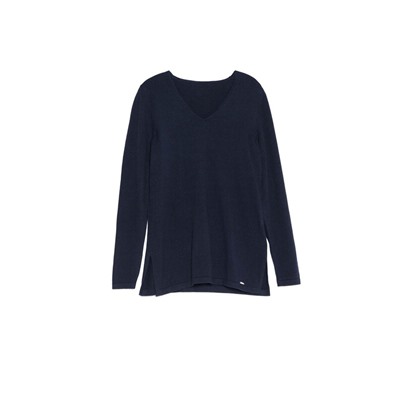 Джемперы CONTE LDK 056 Удлиненный вязаный пуловер с разрезами по бокам