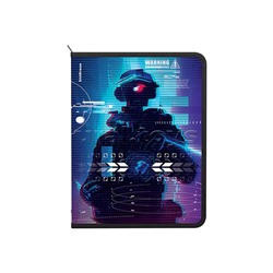 Папка  на молнии пластиковая Cyber Game, A4+