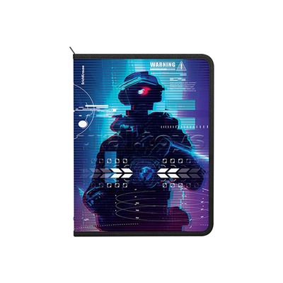 Папка  на молнии пластиковая Cyber Game, A4+