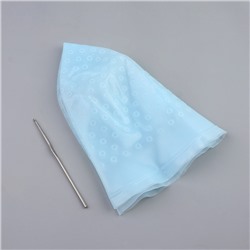 Шапочка для мелирования, с крючком, голубая