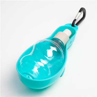 Поилка прогулочная, 300 мл, фигурная, с мягким носиком, пластик, бирюзовая