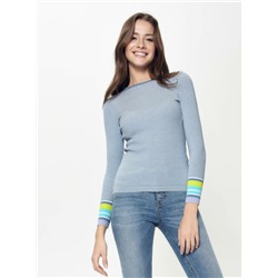 Джемперы CONTE LDK 046 Ультрамодный джемпер с контрастными манжетами