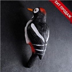 Садовая фигура из полистоуна «Дятел», подвесная, 10.5×9×23.5 см